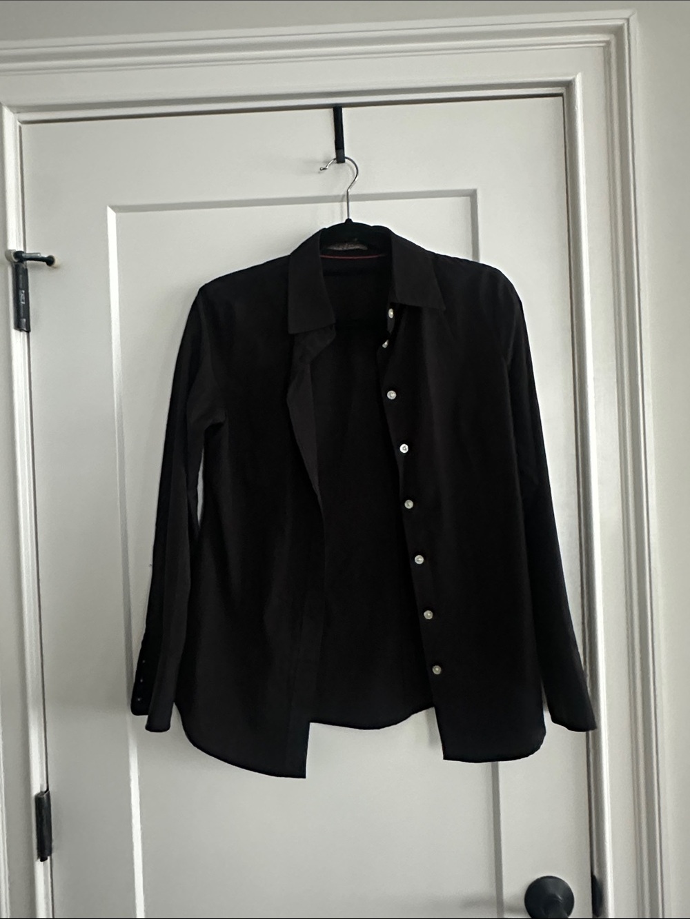 Kenar Black button up blouse Shirt; slim fit size s